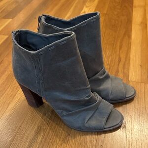 Report Gray Heeled Ankle Boots